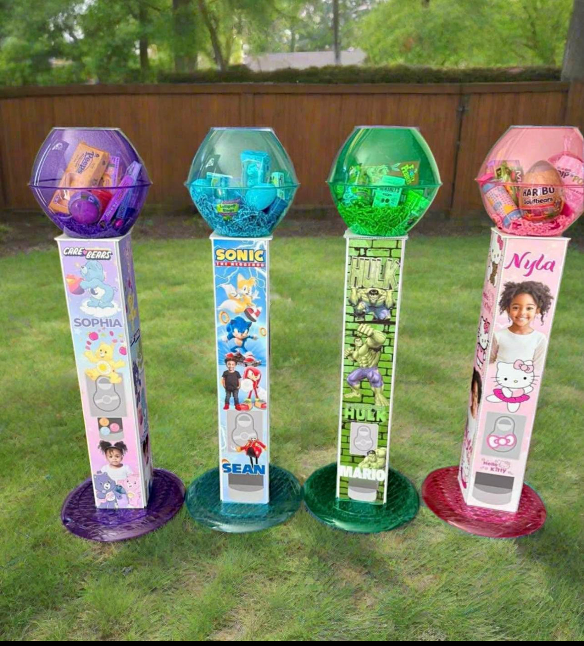 Custom gumball machine Easter basket